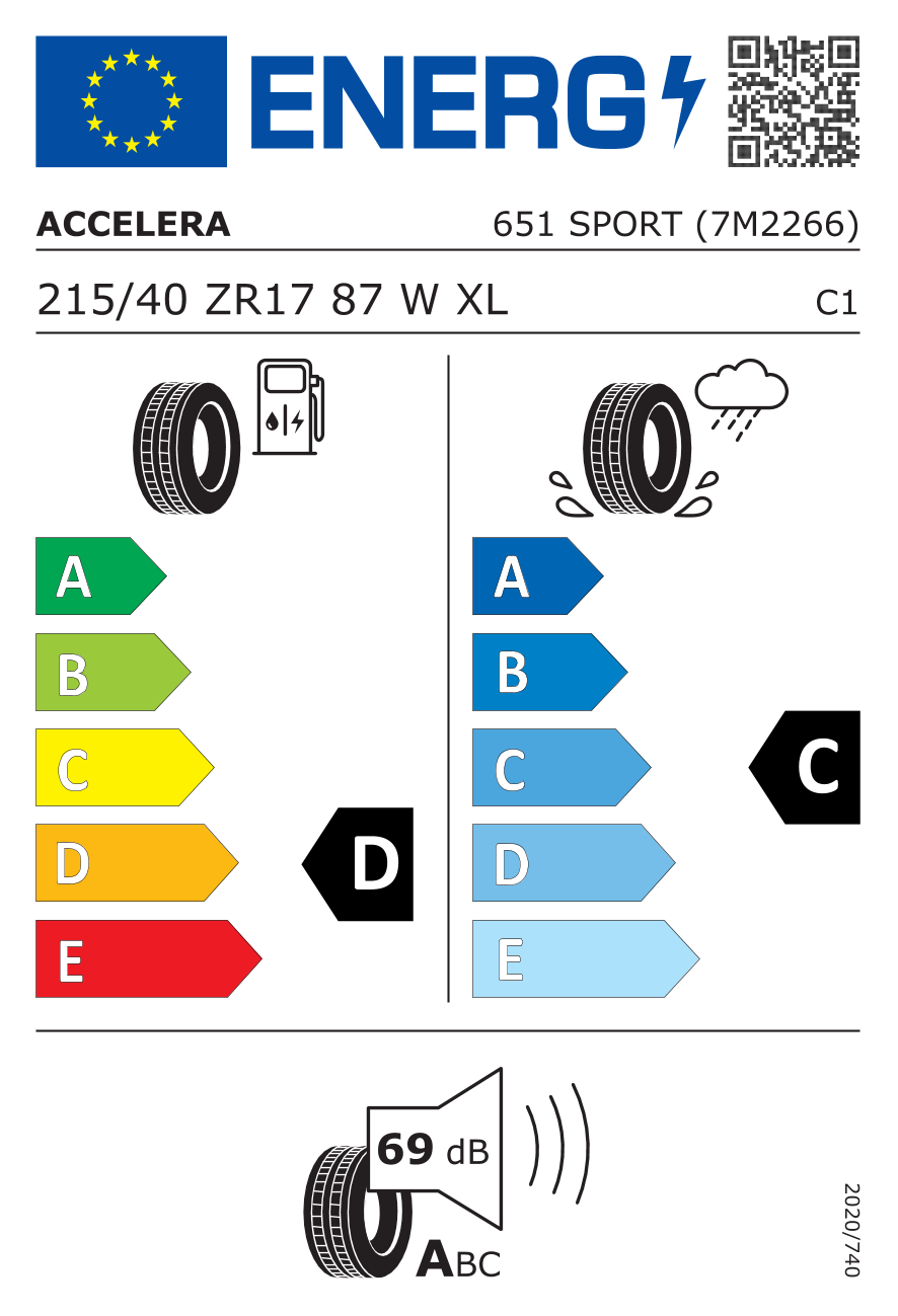 Accelera 651 Sport XTRA 215 40 R17 87W XL